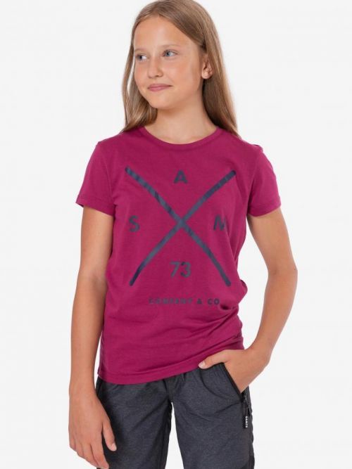 SAM 73 Dívčí triko s krátkým rukávem CAROLINE Růžová 104