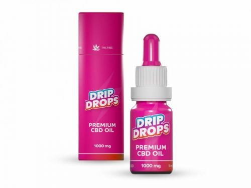 DripDrops Premium CBD Oil 1000 mg, CBD 10% konopné kapky prémiové kvality
