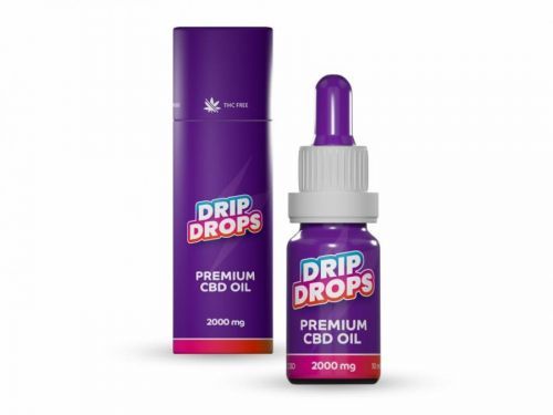 DripDrops Premium CBD Oil 2000 mg, CBD 20% konopné kapky prémiové kvality
