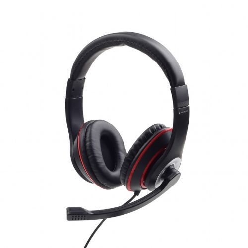 Gembird Stereo Headset MHS-03-BKWT černá/červená