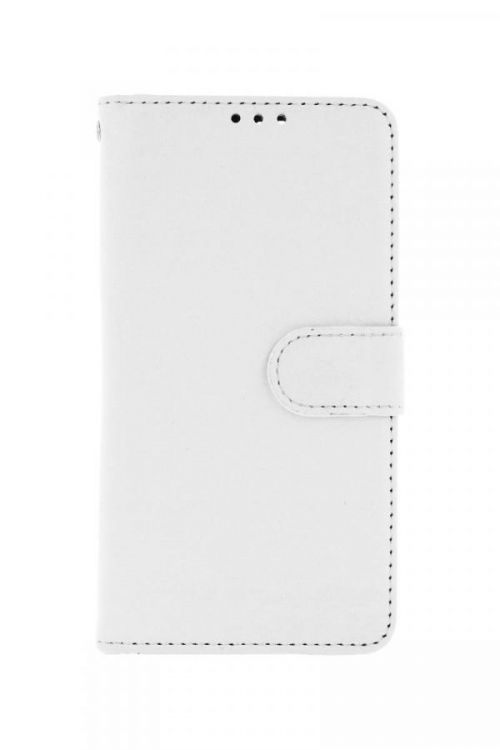Pouzdro TopQ iPhone 13 Pro knížkové bílé s přezkou 66446