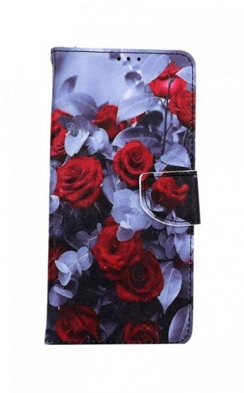 Pouzdro TopQ Samsung A22 knížkové Červené růže mix 66280