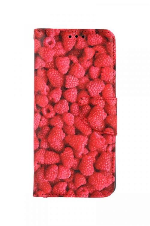 Pouzdro TopQ Samsung A22 knížkové Maliny 66263