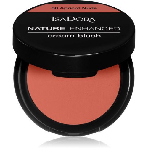 IsaDora Nature Enhanced Cream Blush kompaktní tvářenka se štětcem a zrcátkem odstín 30 Apricot Nude
