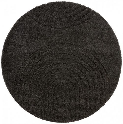 Mint Rugs - Hanse Home koberce Kusový koberec Norwalk 105105 dark grey - 160x160 (průměr) kruh cm Šedá