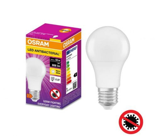 Osram LED Antibakteriální žárovka A60 E27/8,5W/230V 2700K