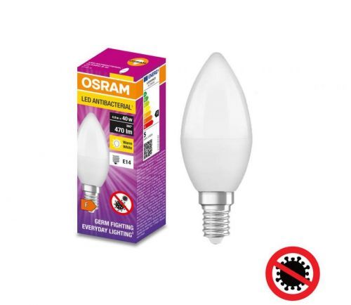 Osram LED Antibakteriální žárovka B40 E14/4,9W/230V 2700K