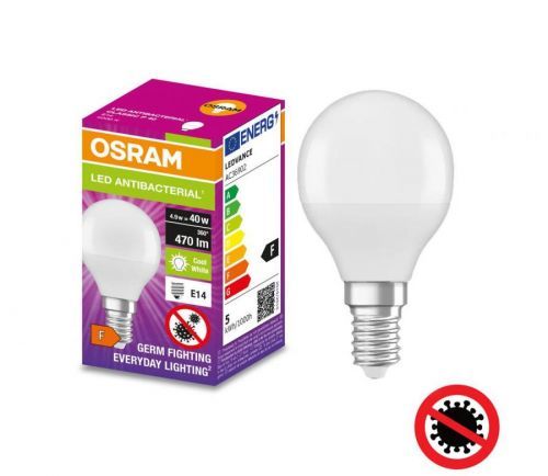 Osram LED Antibakteriální žárovka P40 E14/4,9W/230V 4000K