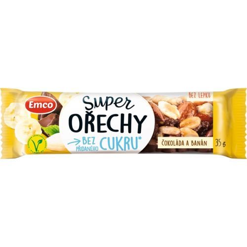 Emco Super Ořechy bez přidaného cukru Čokoláda+Banán 35g