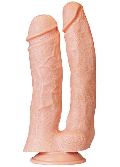 Lovetoy Velké dvojité realistické dildo s přísavkou King-Sized Mega – Lovetoy