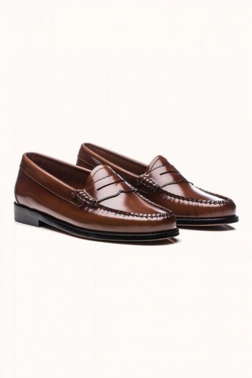 G.H. BASS & CO. WEEJUNS Penny Loafers Cognac Leather 37