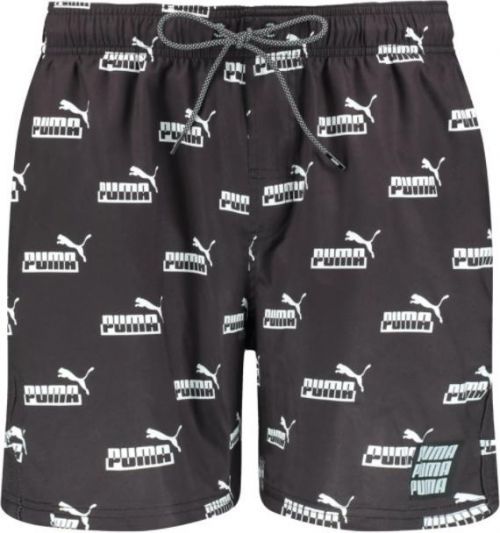 Plavky Puma  Badehose Schwarz Weiss F001