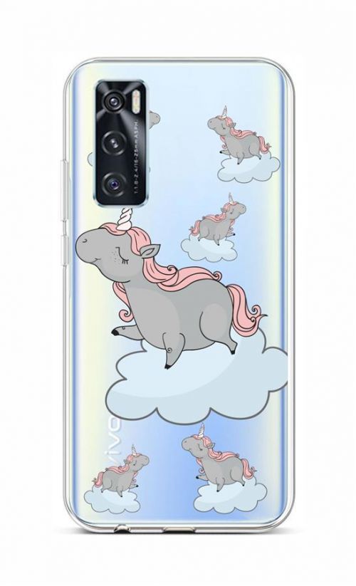 Kryt TopQ Vivo Y70 silikon Grey Unicorns 67101