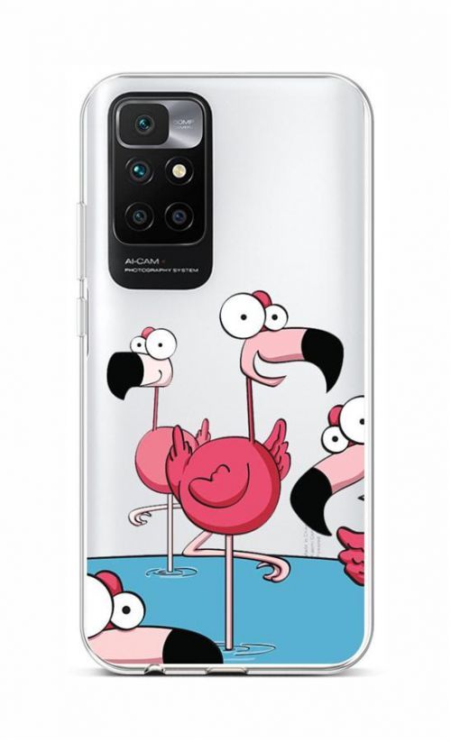 Kryt TopQ Xiaomi Redmi 10 silikon Cartoon Flamingos 66559