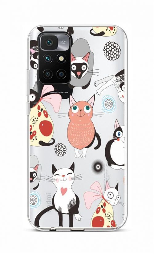 Kryt TopQ Xiaomi Redmi 10 silikon Cats 2 66518