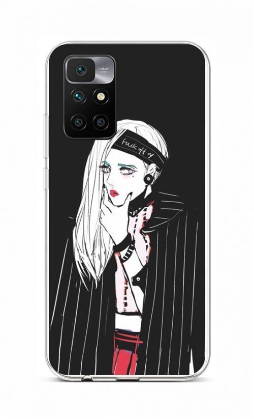 Kryt TopQ Xiaomi Redmi 10 silikon Dark Girl 66509
