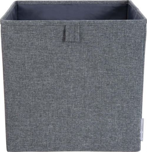 Šedý úložný box Bigso Box of Sweden Cube
