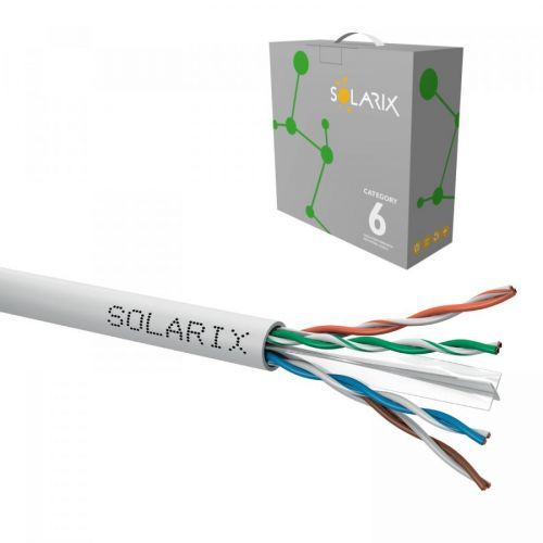 Kabel datový instalační Solarix UTP CAT6 PVC 100 m/box
