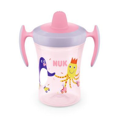 NUK Trainer Cup 230 ml s měkkou hubičkou, nepropustný od 6 měsíců růžový
