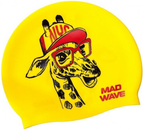 Mad Wave Giraffe Swim Cap Junior Žlutá