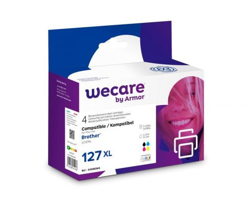Kompatibilní inkoust ARMOR K10383W4 pro Brother MFC-J4510, sada 27ml+3x10,5ml, komp.s LC127+125XL CMYK