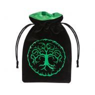 Q-Workshop Forest Black & green Velour Dice Bag