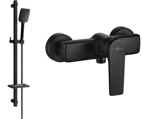 MEXEN/S Lynx DQ62 sprchová baterie s příslušenstvím, černá 74594DQ62-70