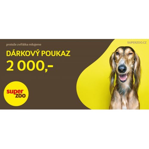 Dárková poukázka Super zoo 2000 Kč