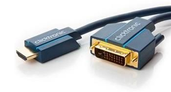 ClickTronic HQ OFC kabel HDMI male <> DVI-D male (24+1), zlacené, 3m