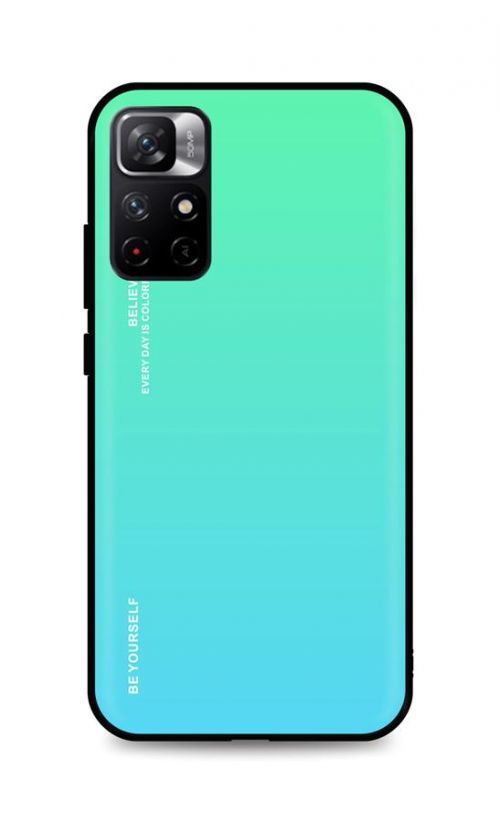 Kryt TopQ LUXURY Xiaomi Redmi Note 11 pevný duhový zelený 67333