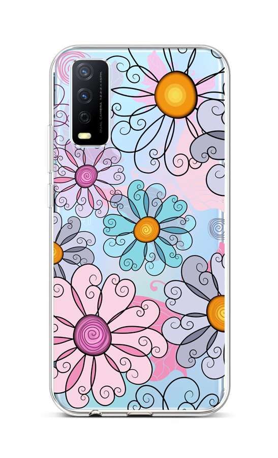 Kryt TopQ Vivo Y20s silikon Colorful Daisy 66961