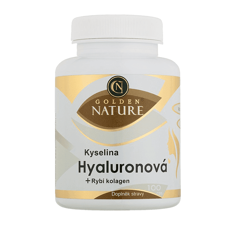 Golden Nature Kyselina hyaluronová+Rybí kolagen+Vit. C 100 kapslí