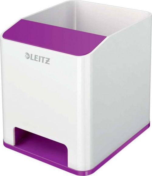Bílo-fialový stojánek na tužky Leitz WOW