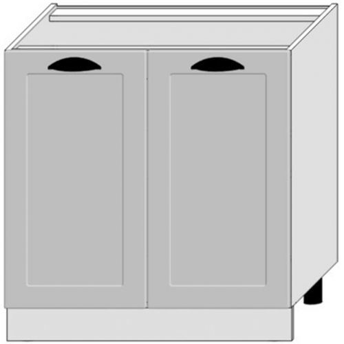 Kuchyňská Skříňka Adele D80zl Šedá Mat/Bílý