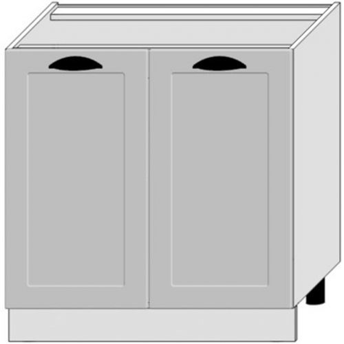 Kuchyňská Skříňka Adele D80 Šedá Mat/Bílý