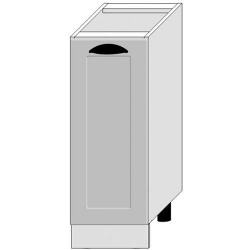 Kuchyňská Skříňka Adele D30 Cargo + Koš Šedá Mat/Bílý