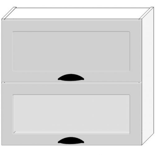 Kuchyňská Skříňka Adele W80grf/2 Sd Šedá Mat/Bílý