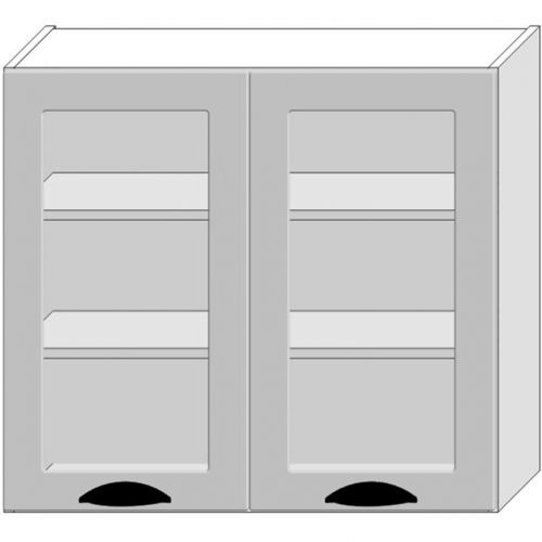 Kuchyňská Skříňka Adele Ws80 Šedá Mat/Bílý