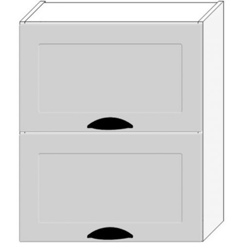 Kuchyňská Skříňka Adele W60grf/2 Šedá Mat/Bílý