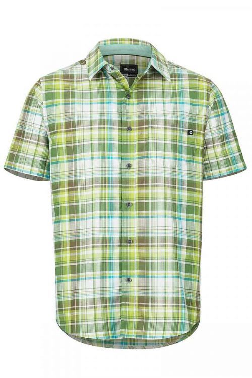 Pánská košile Marmot Syrocco SS Velikost: M / Barva: zelená/světle zelená