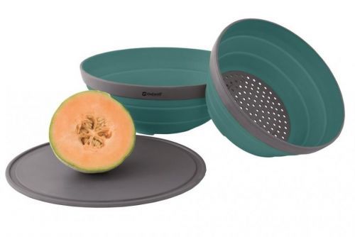 Sada misek a cedníku Outwell Collaps Bowl & Colander Set Barva: modrá