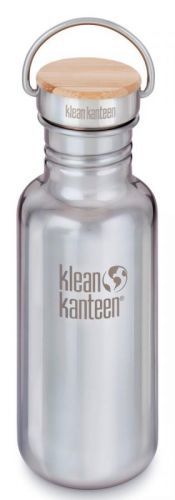Nerezová lahev Klean Kanteen Reflect w/Bamboo Cap 532 ml Barva: stříbrná