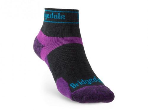 Ponožky Bridgedale Trail Run UL T2 MS Low Velikost ponožek: 38-40 / Barva: černá/fialová
