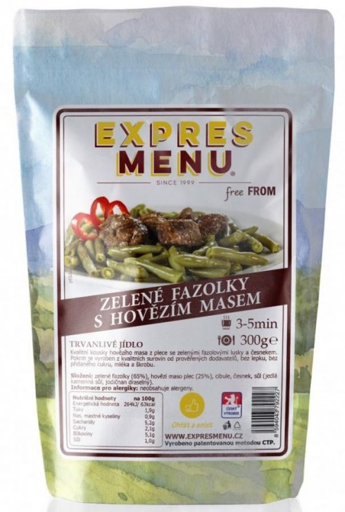 Hotové jídlo Expres menu Zelené fazolky s hov. masem 30