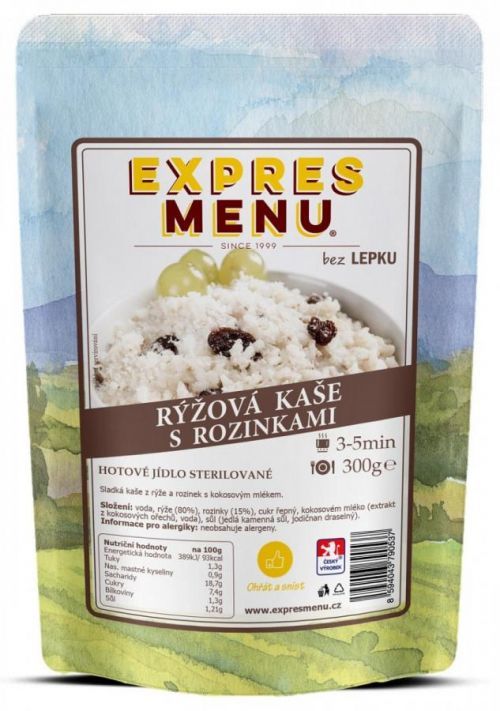 Hotové jídlo Expres menu Rýžová kaše s rozinkami 300 g