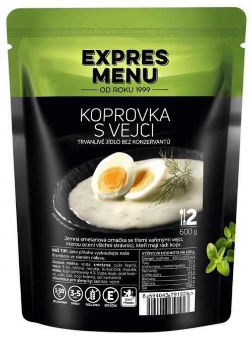 Hotové jídlo Expres menu Koprovka s vejci (2 porce)