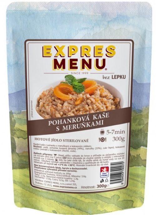 Hotové jídlo Expres menu Pohanková kaše s meruňkami 300