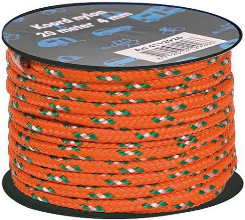 Šňůra Bo-Camp Nylon Guy Rope 20 m 4 mm Barva: oranžová