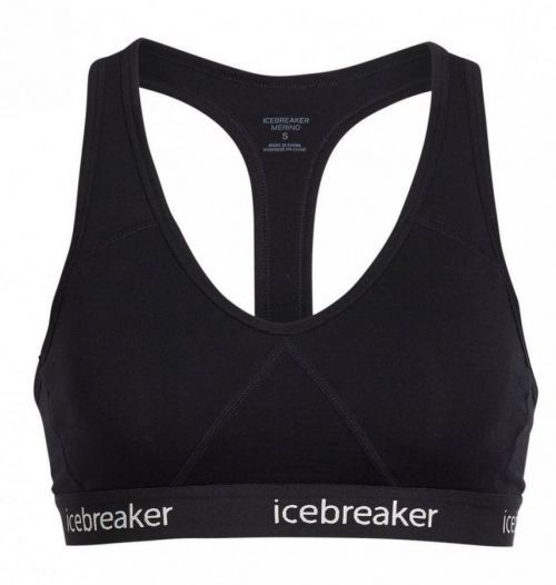 Podprsenka Icebreaker W's Sprite Racerback Bra Velikost podprsenky: L / Barva: černá