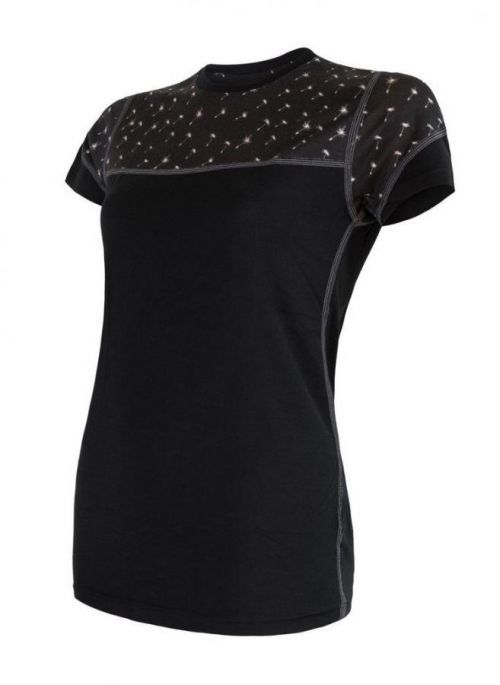 Dámské funkční triko Sensor Merino Impress (short sleeve) Velikost: S / Barva: černá